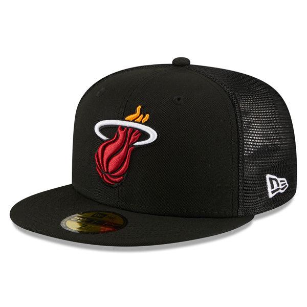New Era Miami Heat Black Red White Yellow 59Fifty 5950 Patch Fitted Cap Hat
