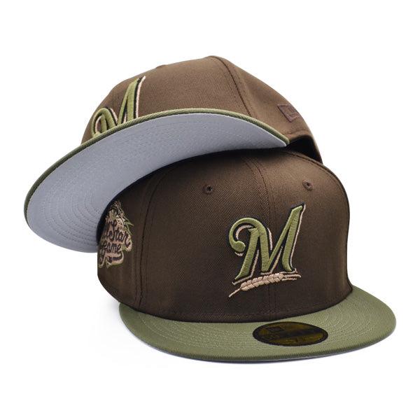 New Era Milwaukee Brewers '02 ASG Brown Olive Green Gray 59Fifty 5950 Fitted Hat