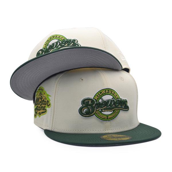 New Era Milwaukee Brewers '02 ASG Chrome Pine Gray 59Fifty 5950 Patch Fitted Cap