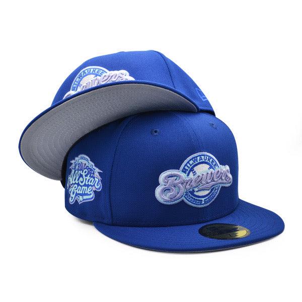 New Era Milwaukee Brewers '02 ASG Royal Lavender Gray 59Fifty 5950 Patch Fitted
