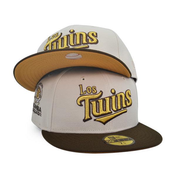 New Era Minnesota Los Twins Stone Walnut Brown Yellow 59Fifty 5950 Patch Fitted