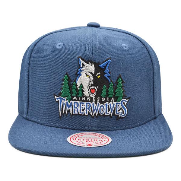 Mitchell And Ness Minnesota Timberwolves THE WOODS Light Navy Blue Gray Snapback