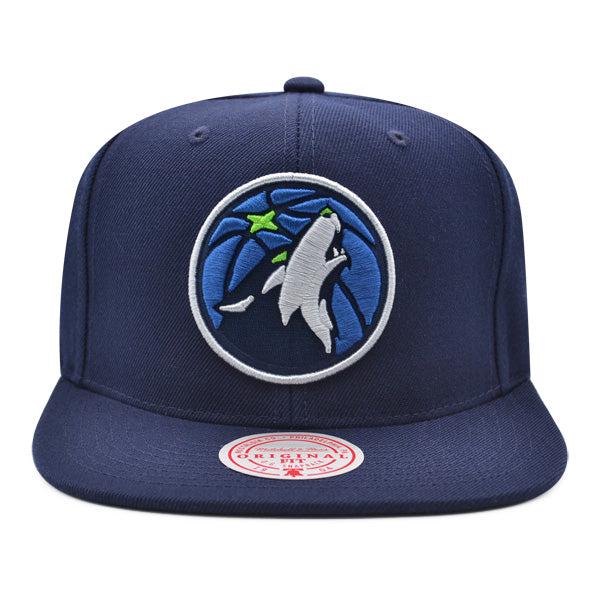 Mitchell And Ness Minnesota Timberwolves HOWLING Navy Blue Gray Patch Snapback
