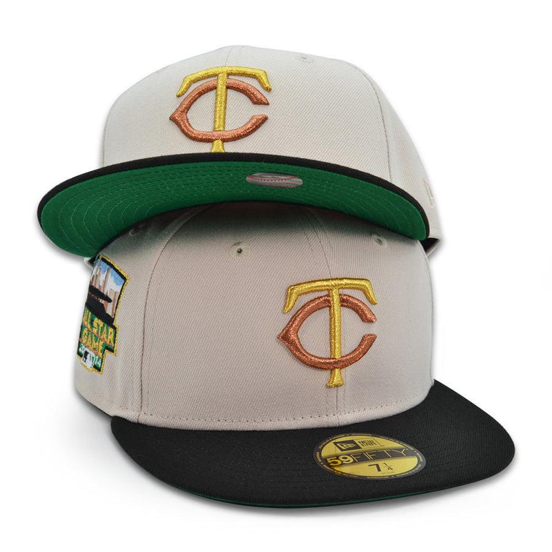 New Era Minnesota Twins '14 ASG Stone Black Green 59Fifty 5950 Patch Fitted Hat