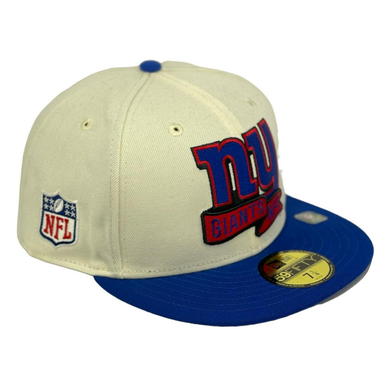 New Era NY Giants '22 RETRO SL White Royal Red 59Fifty 5950 Patch Fitted Cap Hat