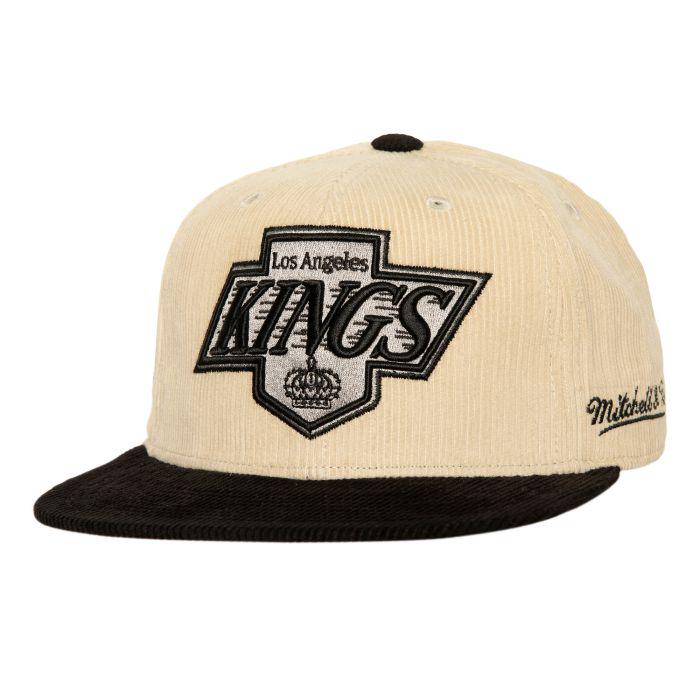 Mitchell and Ness LA Kings Camel Beige Black Patch Snapback Cap Hat