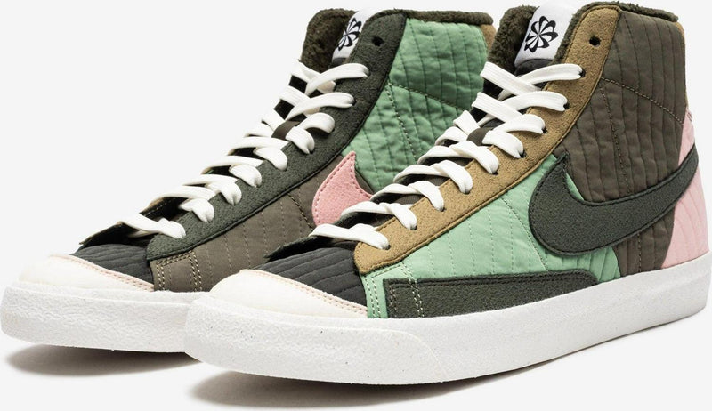 NIKE BLAZER MID '77 PREMIUM Olive Green Brown White Pink DD8024-300 Sneaker Shoe