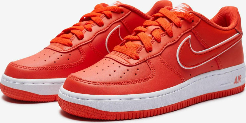 Kids NIKE GS AIR FORCE 1 Red White Orange DX5805-600 Shoe Sneaker Trainer