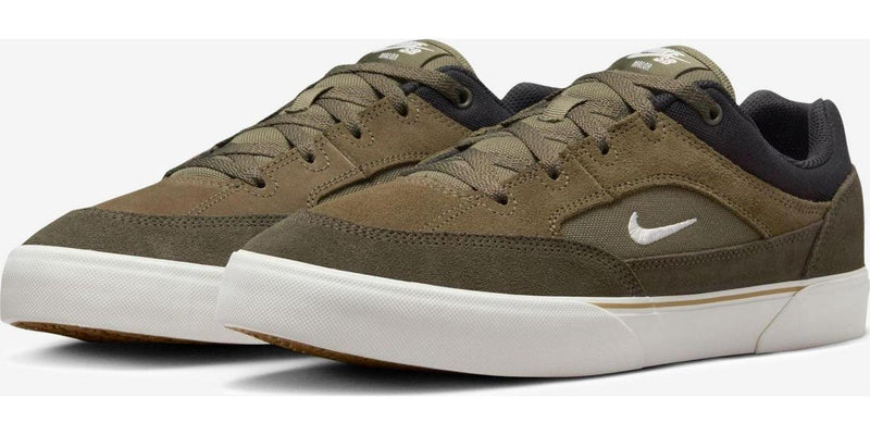 NIKE SB MALOR Medium Olive Green Sail White Khaki Brown FV6064-200 Shoe Sneaker