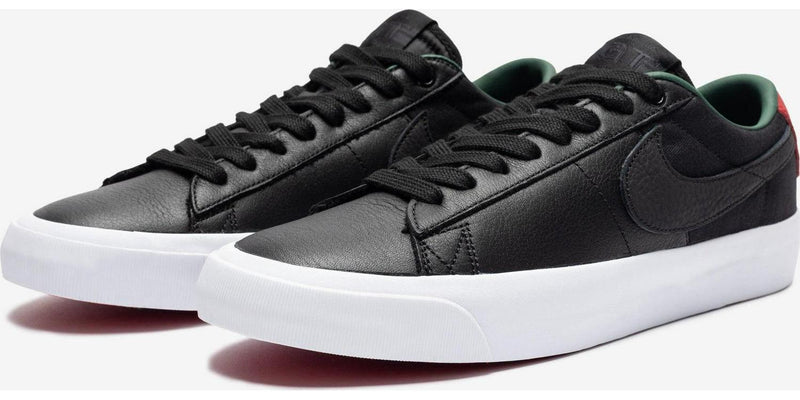 NIKE SB ZOOM BLAZER LOW GT PREMIUM Black White Red Green DN2443-001 Shoe Sneaker