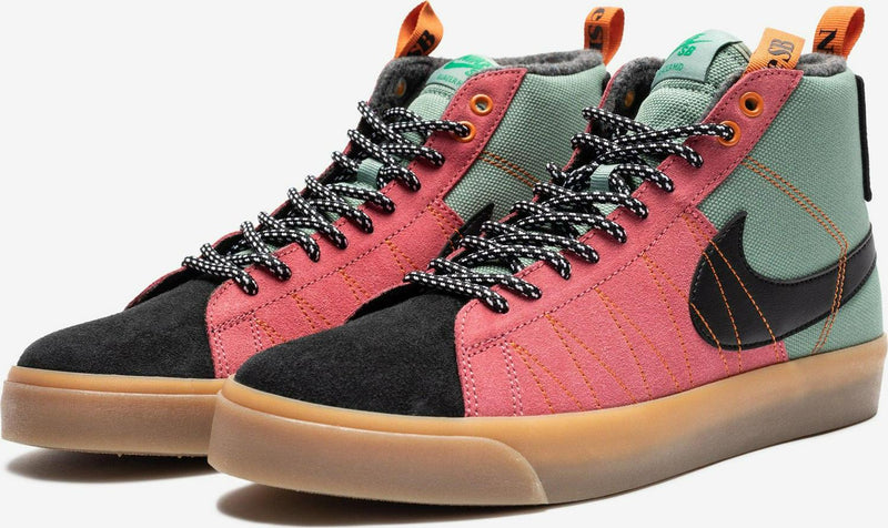 NIKE SB ZOOM BLAZER MID PREMIUM Black Pink Green Orange Brown DC8903-301 Sneaker