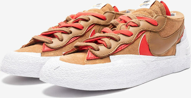 NIKE X SACAI BLAZER Tan Brown Nude Red White DD1877-200 Shoe Sneaker Trainer