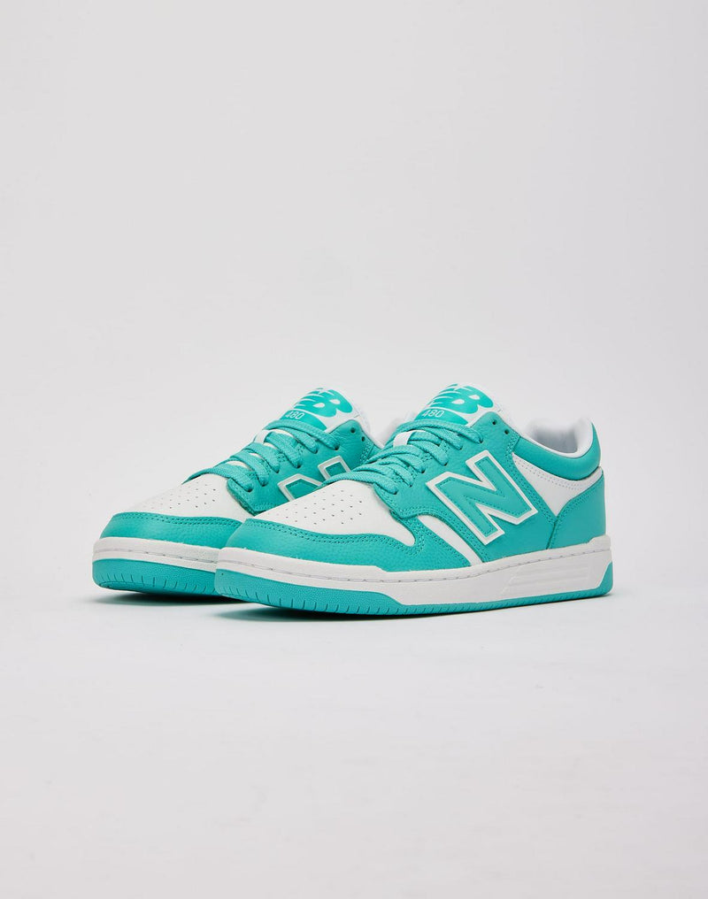 New Balance 480 N Logo Teal Green White Shoes Sneaker Trainer