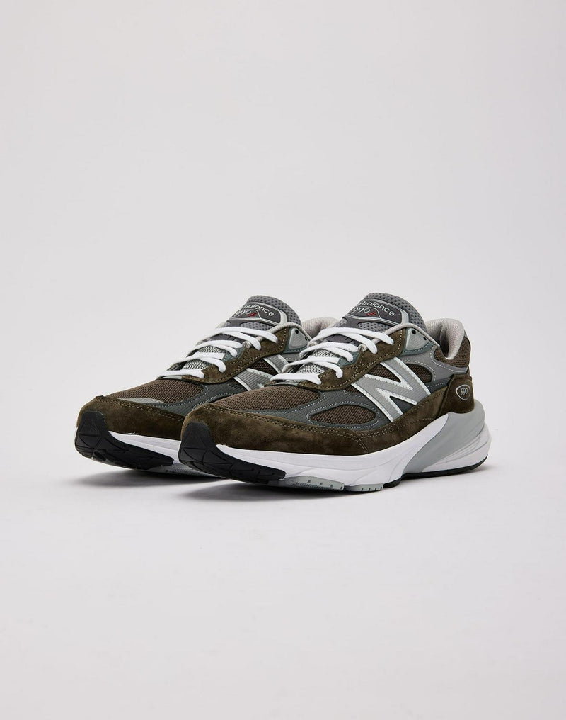 New Balance MADE In USA 990v6 Olive Green Brown Gray White U990OG6 Shoe Sneaker