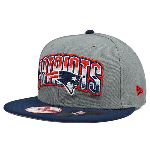 New Era England Patriots Gray Blue Red White 9Fifty 950 Patch Snapback Cap Hat