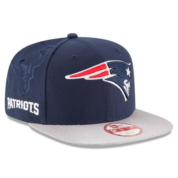 New Era England Patriots Blue Red White Gray Black 9Fifty 950 Patch Snapback Hat