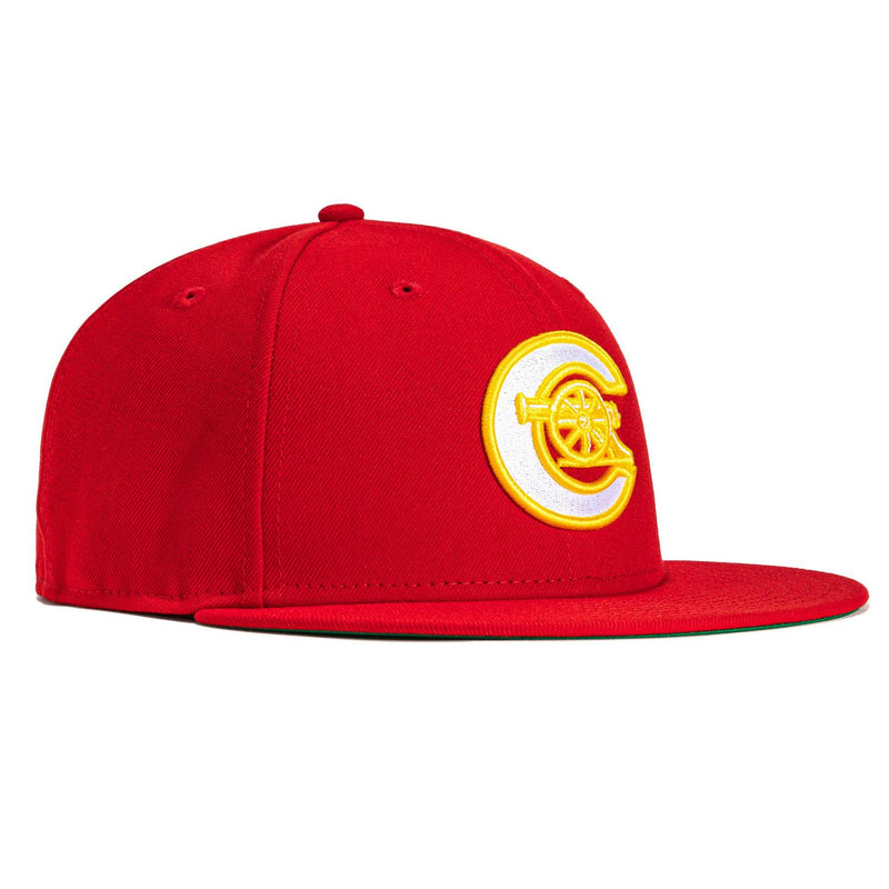 New Era Calgary Cannons White Yellow Gold Green 59Fifty 5950 Patch Fitted Hat