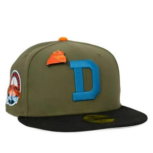 New Era Detroit Tigers Stadium New Olive Black Blue 59Fifty 5950 Patch Fitted