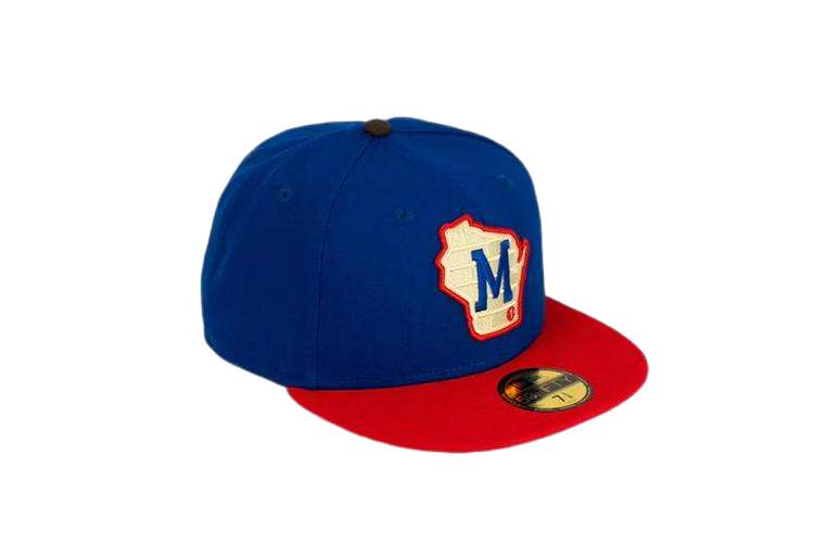 New Era Milwaukee Brewers Light Royal Red Blue Green 59Fifty 5950 Patch Fitted