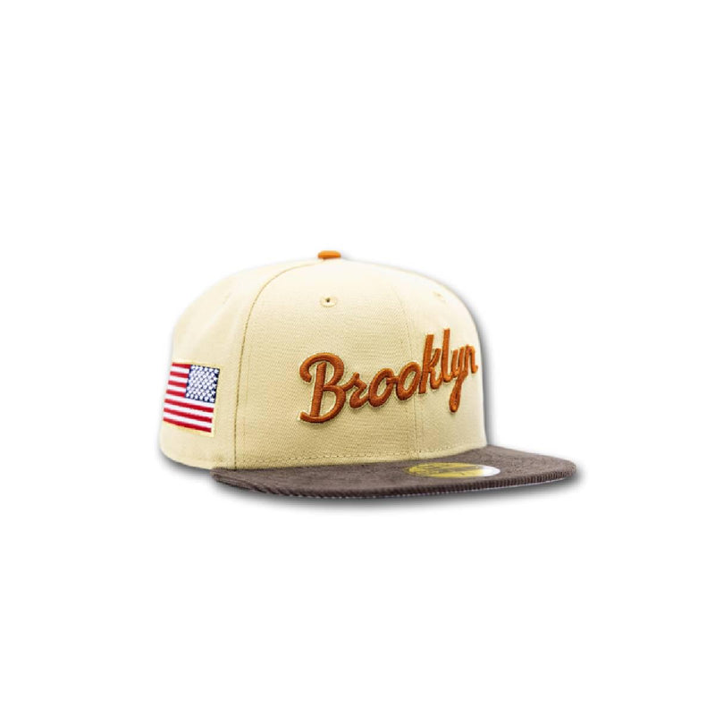 New Era Brooklyn Cyclones American Flag Brown 59Fifty 5950 Patch Fitted Cap Hat