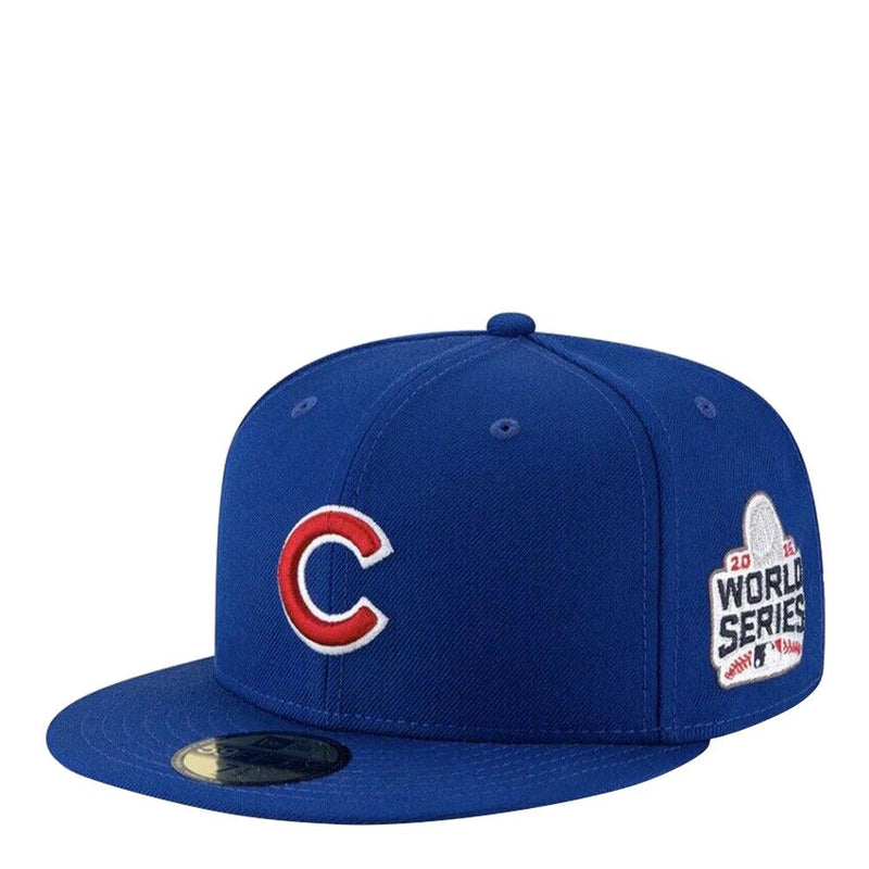 New Era Chicago Cubs '16 WS Royal Blue Red Gray 59Fifty 5950 Patch Fitted Hat