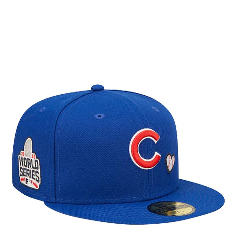 New Era Chicago Cubs '16 WS Blue Red White Gray 59Fifty 5950 Patch Fitted Hat