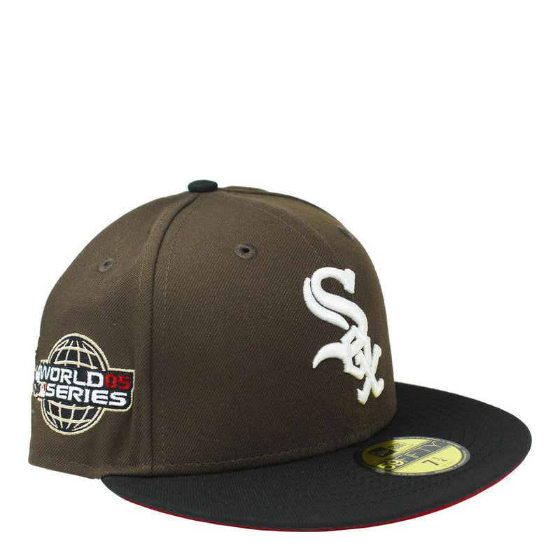 New Era Chicago White Sox '05 WS Brown White Black Red 59Fifty 5950 Patch Fitted