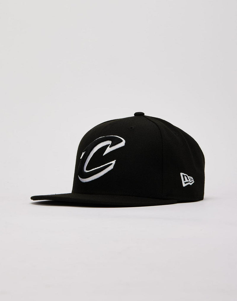 New Era Cleveland Cavaliers Black White 9Fifty 950 Patch Snapback Cap Hat