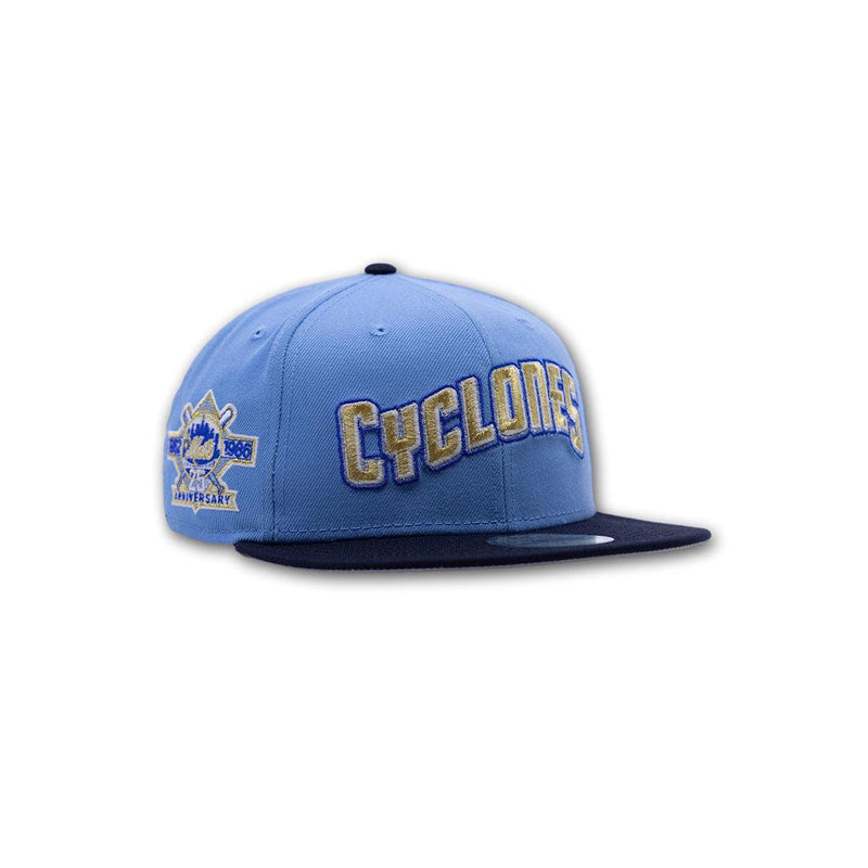 New Era Brooklyn Cyclones Mets 25th Anni Blue 59Fifty 5950 Patch Fitted Cap Hat