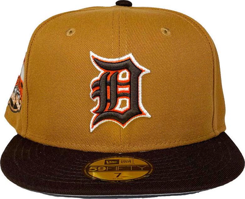 New Era Detroit Tigers Stadium Bronze Gray Orange 59Fifty 5950 Patch Fitted Cap