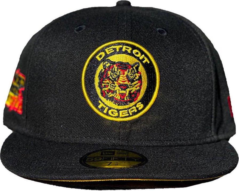 New Era Detroit Tigers '84 WS Black Yellow Grey 59Fifty 5950 Patch Fitted Cap