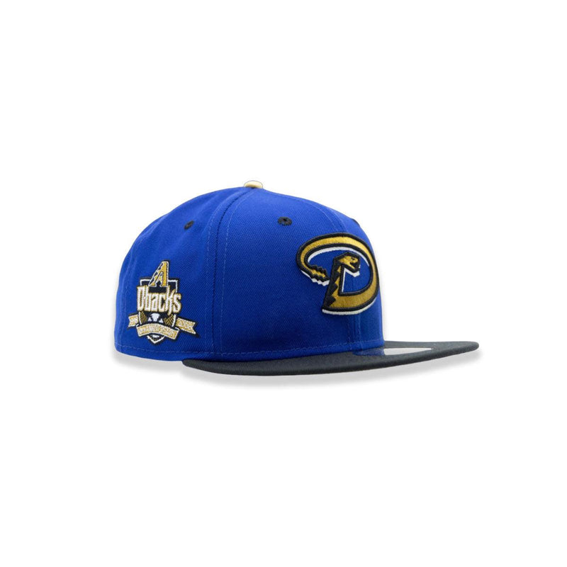 New Era Arizona Diamond Backs 10th Anni Blue Black 59Fifty 5950 Patch Fitted Hat