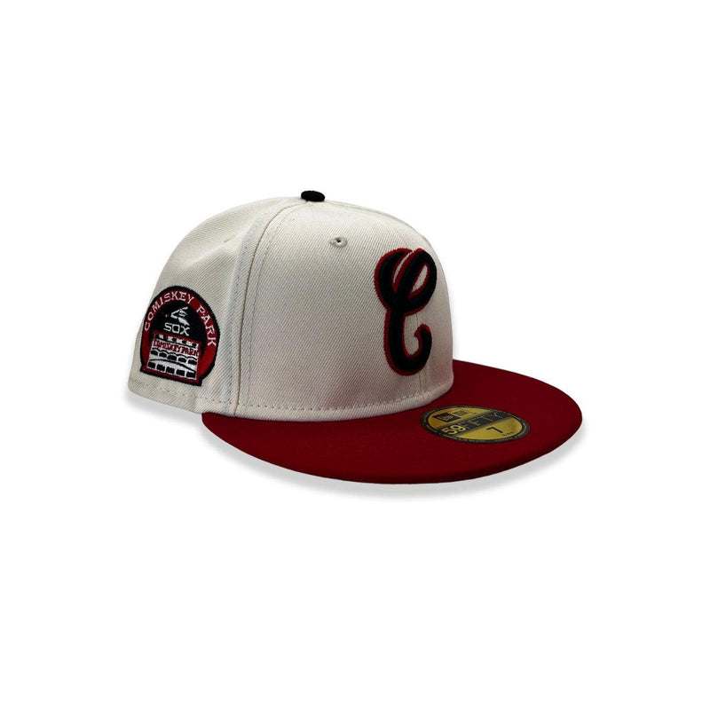 New Era Chicago White Sox Gray Black Maroon 59Fifty 5950 Patch Fitted Cap Hat