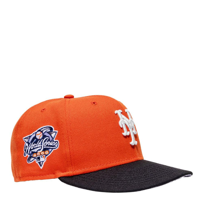 New Era NY Mets '00 WS Orange White Black Gray 59Fifty 5950 Patch Fitted Cap Hat