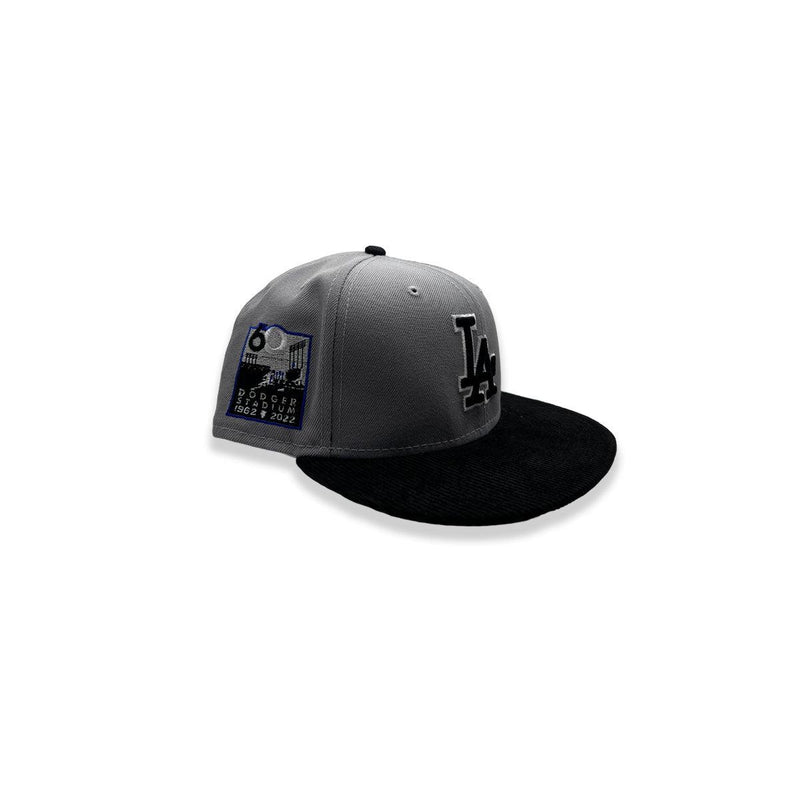 New Era LA Dodgers Stadium '62-'22 Gray Black White 59Fifty 5950 Patch Fitted