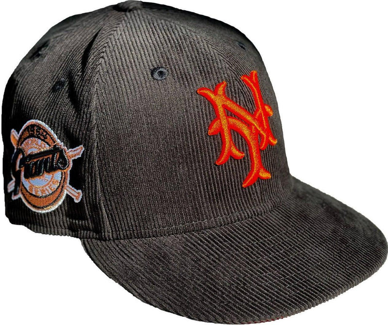 New Era NY Giants '54 WS Corduroy Dark Grey Red Orange 59Fifty 5950 Patch Fitted