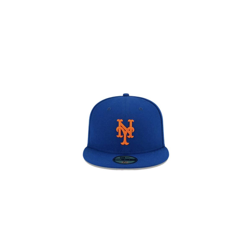 New Era NY Mets Blue Orange 59Fifty 5950 Patch Fitted Cap Hat