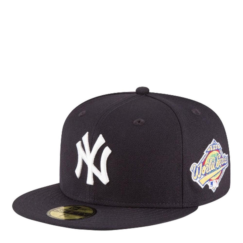 New Era NY Yankees '96 WS White Dark Navy Gray 59Fifty 5950 Patch Fitted Cap Hat
