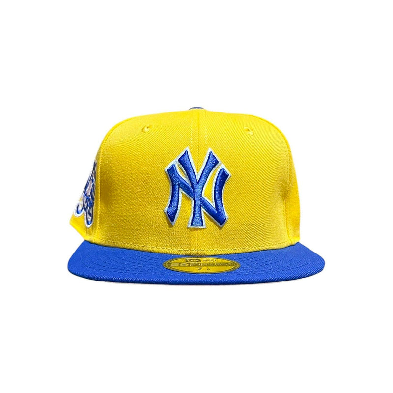New Era NY Yankees 75th WS Yellow Blue White Grey 59Fifty 5950 Patch Fitted