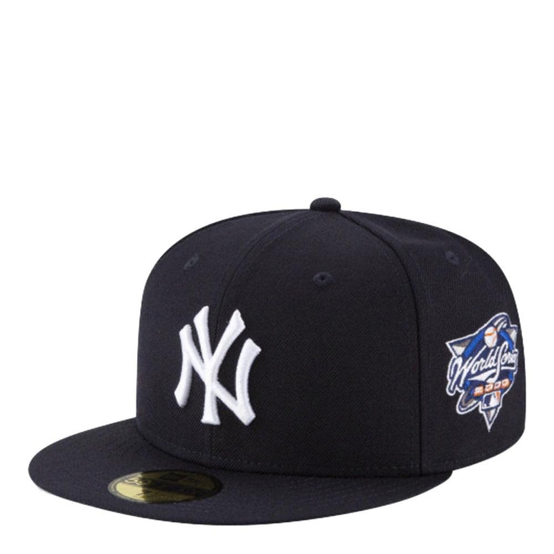 New Era NY Yankees '00 WS Navy Blue White Gray 59Fifty 5950 Patch Fitted Cap Hat