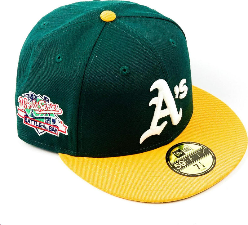 New Era Oakland A's Battle Of The Bay White Red Blue 59Fifty 5950 Patch Fitted