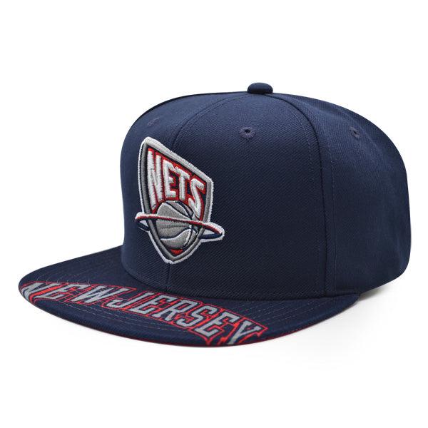 Mitchell And Ness NJ Nets SWINGMAN POP Navy Blue White Red Patch Snapback Hat