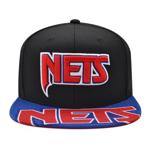 Mitchell And Ness NJ Nets SWINGMAN POP Black Blue White Red Patch Snapback Hat