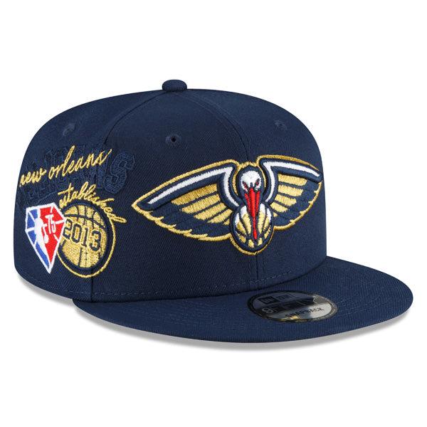 New Era Orleans Pelicans '22 Navy Yellow White Red 9Fifty 950 Patch Snapback