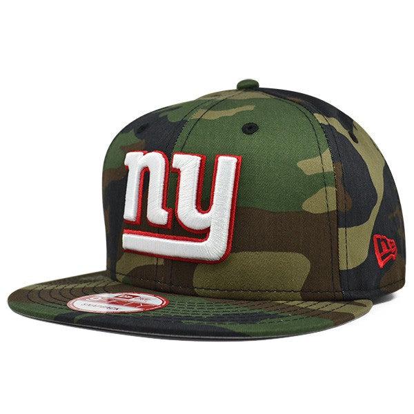 New Era NY Giants Wood Brown Camo Black Gray White Red 9Fifty 950 Patch Snapback