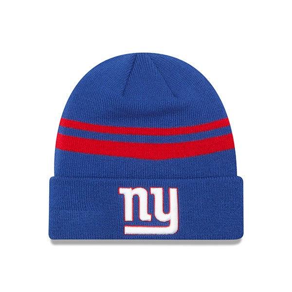 New Era NY Giants STRIPED NFL Blue Red White Cuffed Knit Hat