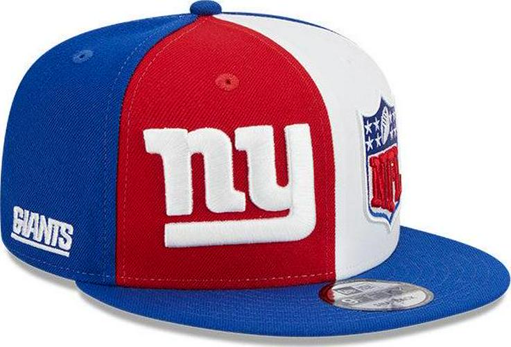 New Era NY Giants Pinwheel Red Royal White Gray Black 9Fifty 950 Patch Snapback