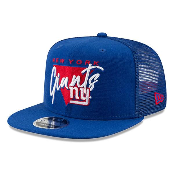 New Era NY Giants Blue Red White Mesh 9Fifty 950 Patch Snapback Tucker Cap Hat