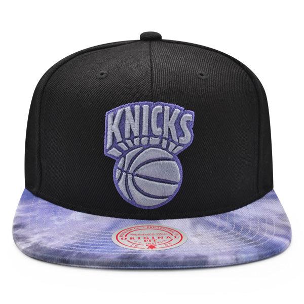 Mitchell And Ness NY Knicks NBA BLITZED Black Blue Patch Snapback Cap Hat