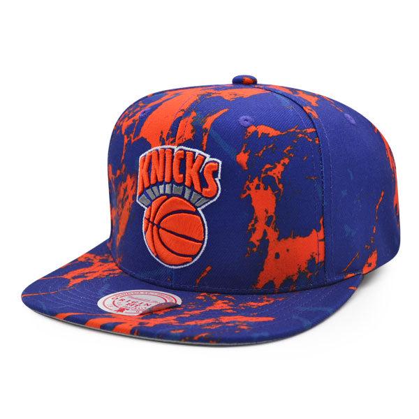 Mitchell And Ness NY Knicks DOWN FOR ALL Royal Blue Orange Gray Patch Snapback